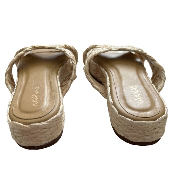 Kaanas Women’s Inagua Crisscross Raffia Flatform Sandals Size 9 - Picture 5 of 6